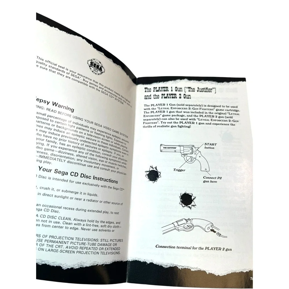 Sega CD Manual Only‎ Lethal Enforcers II Gun Fighters